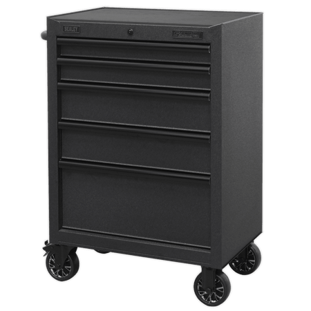 Sealey Superline PRO® Black Edition Rollcab with 5 Soft Close Drawers 680mm Model No-AP2705BE