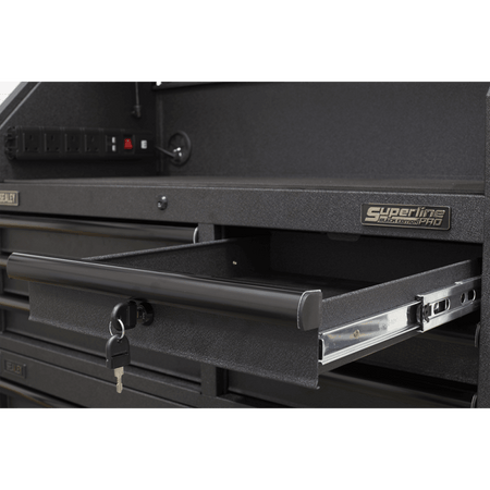 Sealey Superline PRO® Black Edition Topchest with 6 Soft Close Drawers & Power Bar 1030mm Model No-AP4106BE