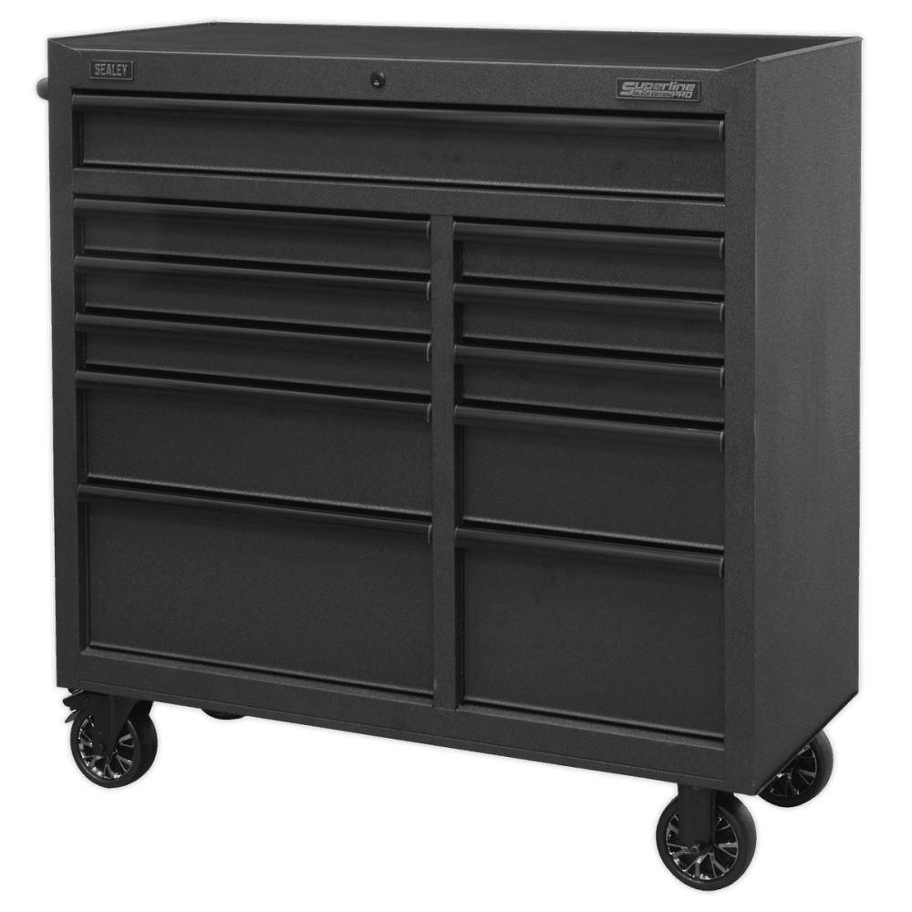 Sealey Superline PRO® Black Edition Rollcab with 11 Soft Close Drawers 1040mm Model No-AP4111BE