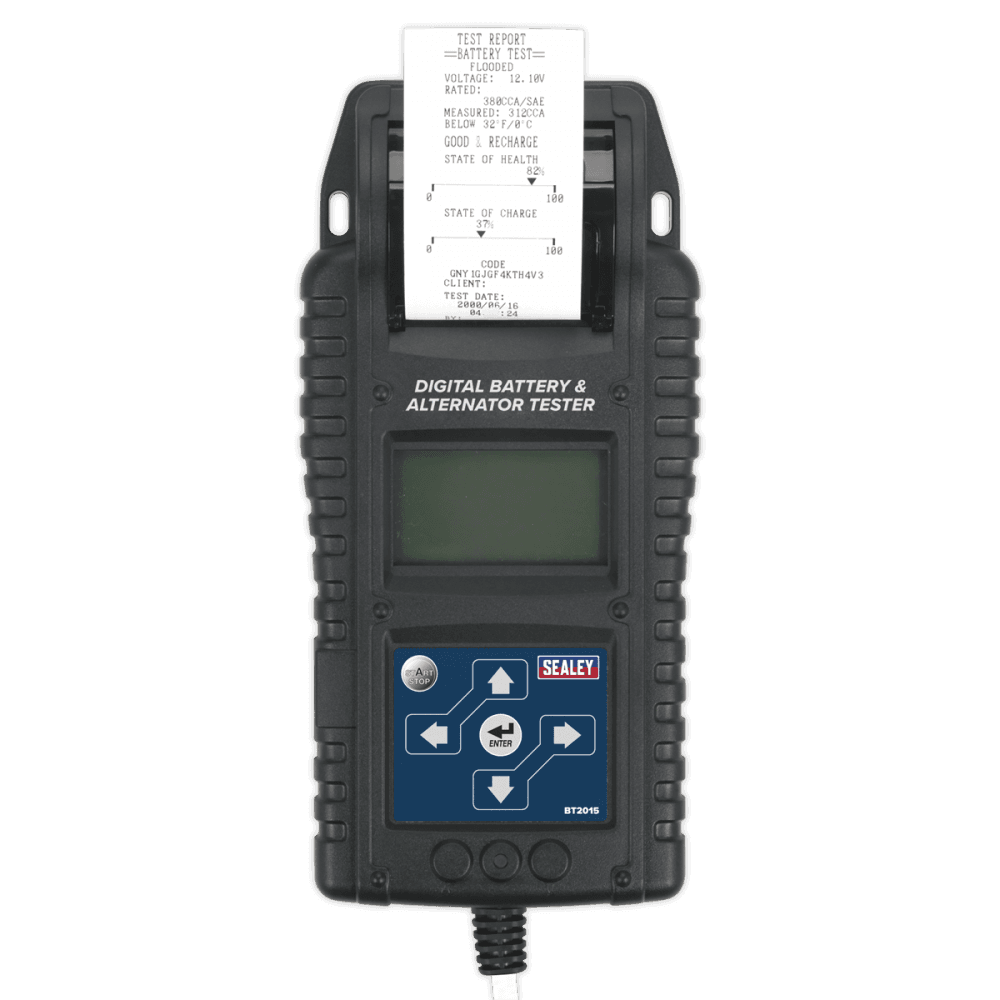Sealey Digital Battery & Alternator Tester with Printer Model No-BT2015
