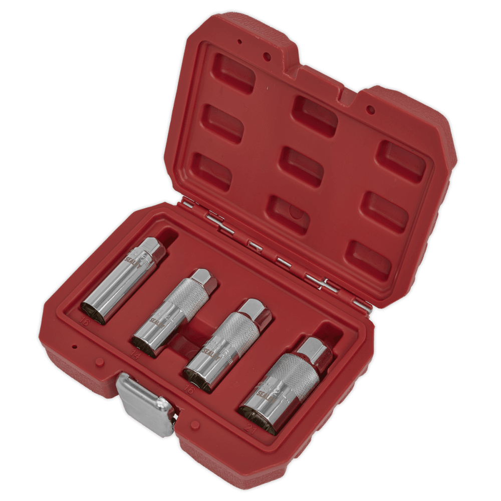 Sealey Magnetic Spark Plug Socket Set 4pc 3/8"Sq Drive Model No-AK65561