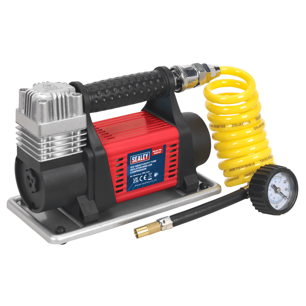 Sealey Mini Air Compressor 12V Heavy-Duty Model No-MAC04