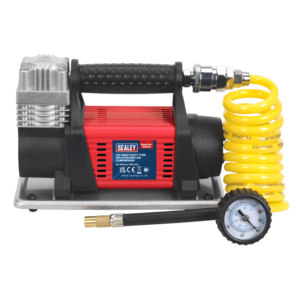 Sealey Mini Air Compressor 12V Heavy-Duty Model No-MAC04