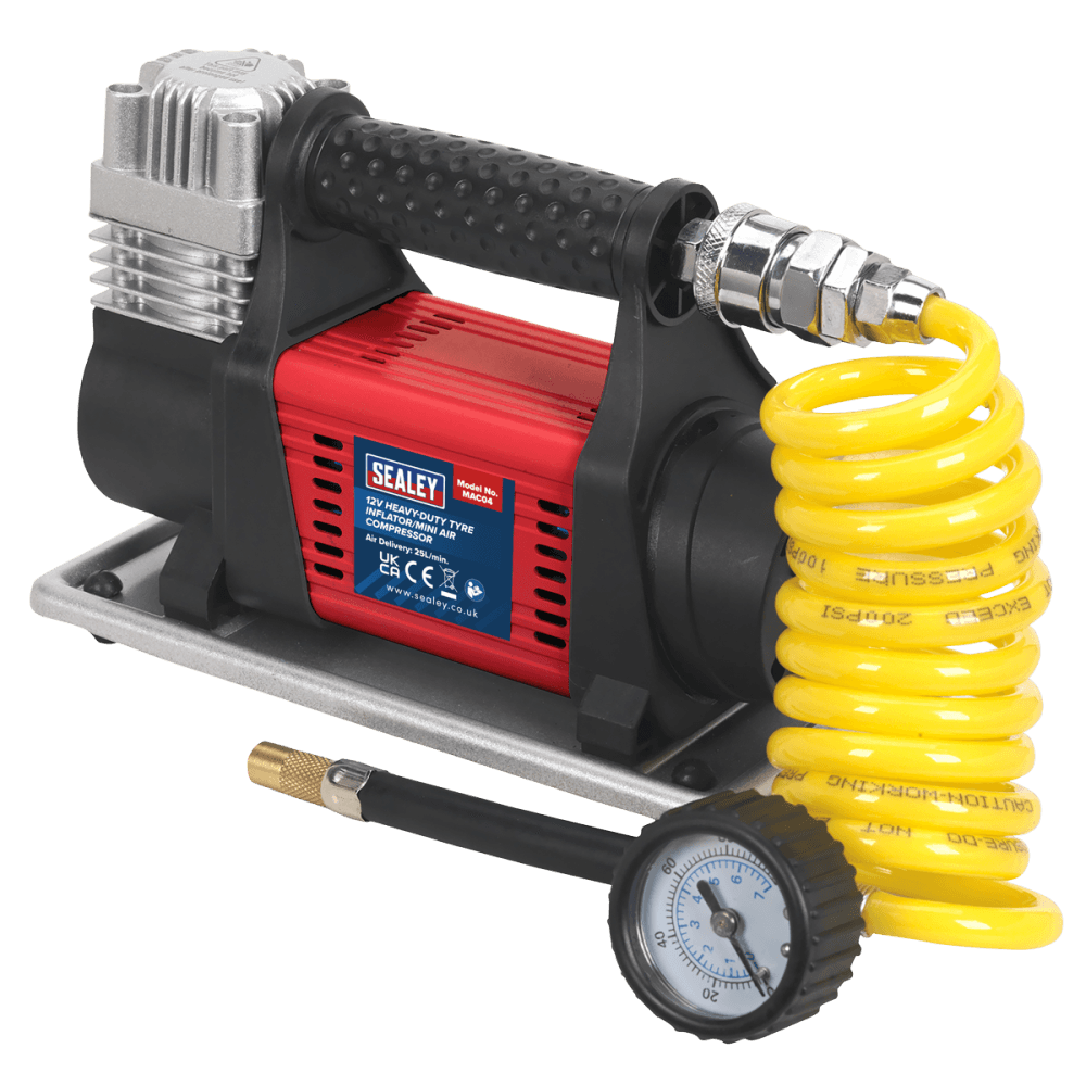 Sealey Mini Air Compressor 12V Heavy-Duty Model No-MAC04