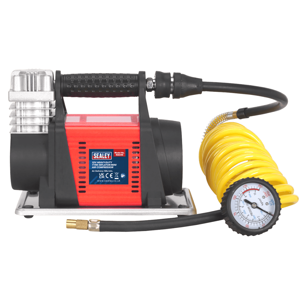 Sealey Mini Air Compressor 12V Heavy-Duty Model No-MAC05