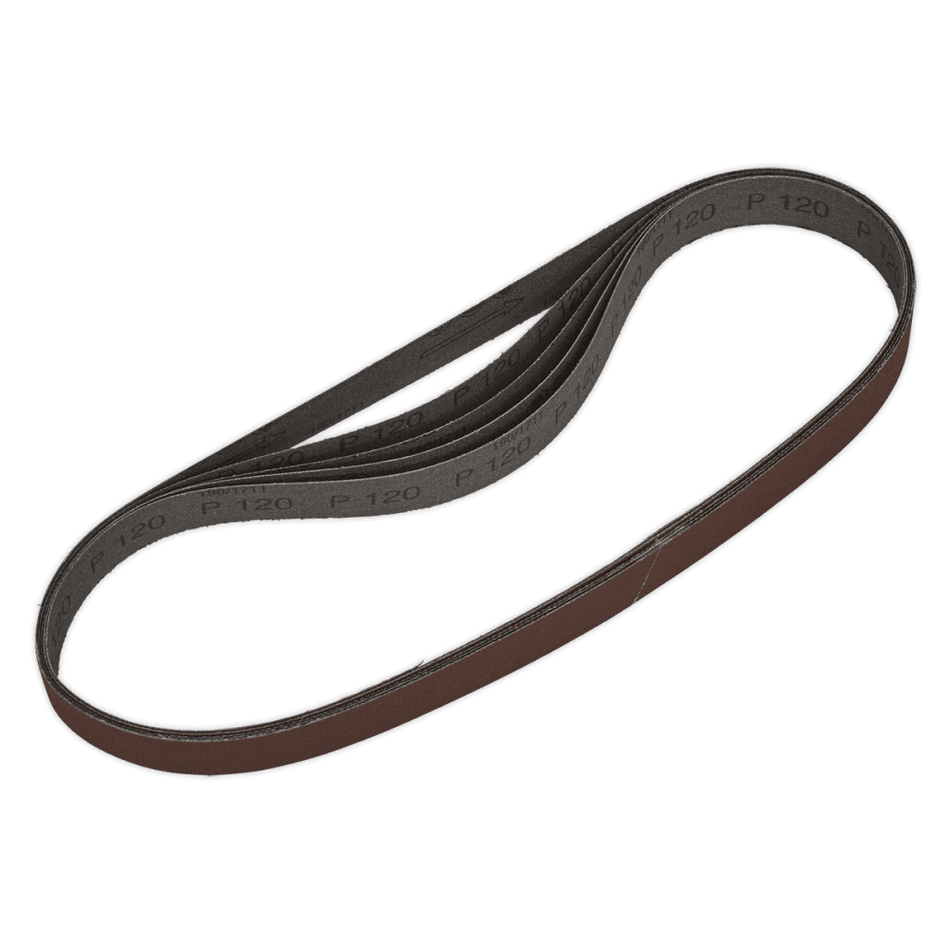 Sealey Sanding Belt 25 x 762mm 120Grit Pack of 5 Model No-SB0019