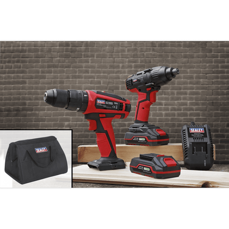 Sealey CP20V - Drill & Impact Driver Kit Model No-CP20VDDCOMBO