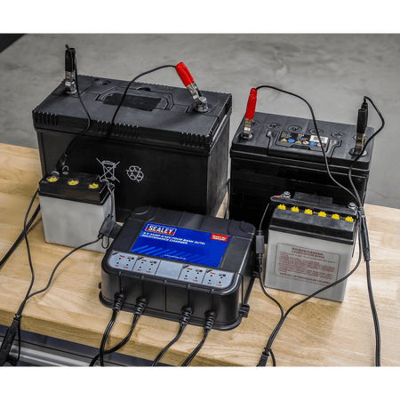 Sealey 6/12V 4 Bank Auto Maintenance Charger 8A (4 x 2A) Model No-MBC420