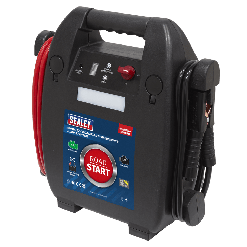 Sealey RoadStartÂ¶© Emergency Jump Starter 12V 5ltr 8 Cylinder Model No-RS103B