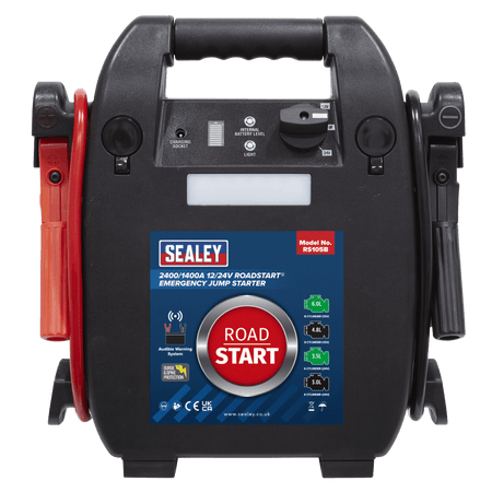Sealey RoadStart® 12/24V Emergency 8-Cylinder Jump Starter 6L Model No-RS105B