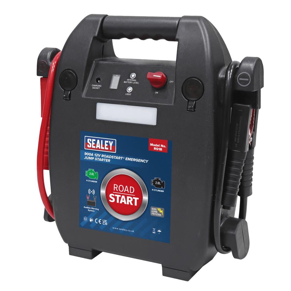 Sealey RoadStartÂ¶© Emergency Jump Starter 12V 2ltr 4 Cylinder Model No-RS1B