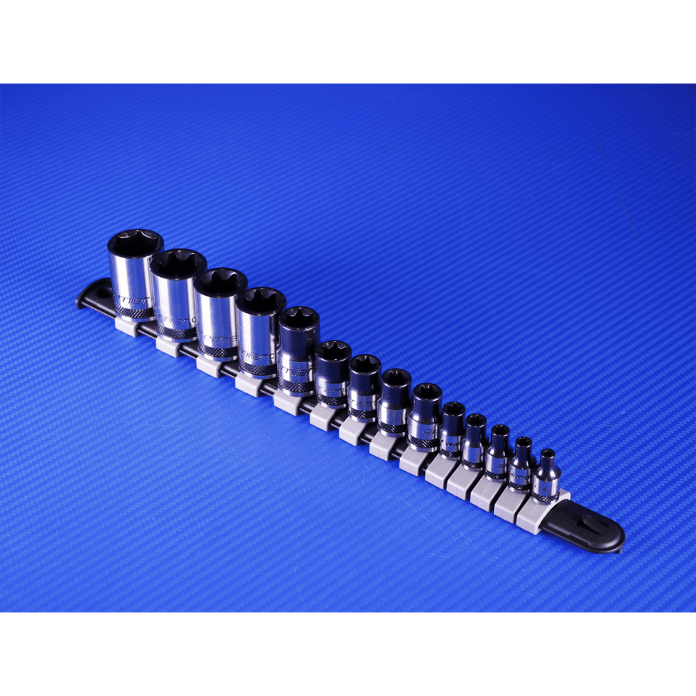 Sealey TRX-Star* Socket Set 14pc 1/4", 3/8" & 1/2"Sq Drive E4-E24 Black Series Model No-AK618B