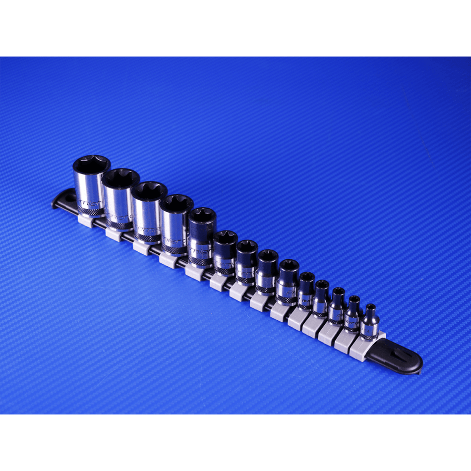 Sealey TRX-Star* Socket Set 14pc 1/4", 3/8" & 1/2"Sq Drive E4-E24 Black Series Model No-AK618B