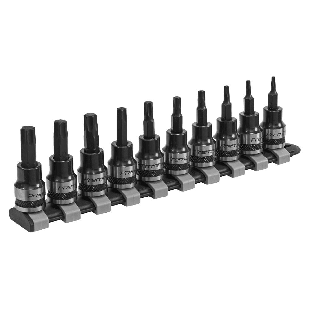 Sealey TRX-Star* Socket Bit Set 10pc 3/8"Sq Drive Black Series Model No-AK6207B