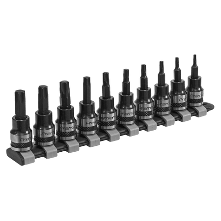 Sealey TRX-Star* Socket Bit Set 10pc 3/8"Sq Drive Black Series Model No-AK6207B