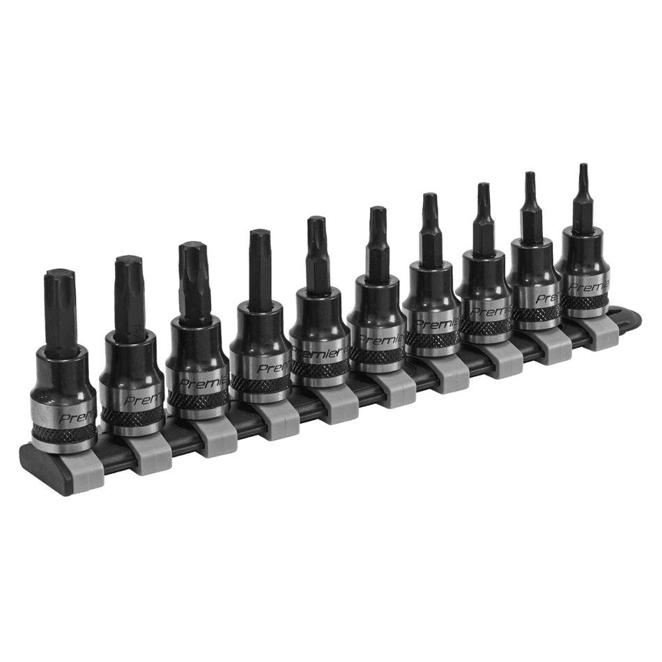 Sealey TRX-Star* Socket Bit Set 10pc 3/8"Sq Drive Black Series Model No-AK6207B