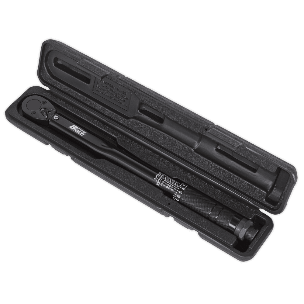 Sealey Micrometer Torque Wrench 3/8"Sq Drive Calibrated Black Series Model No-AK623B