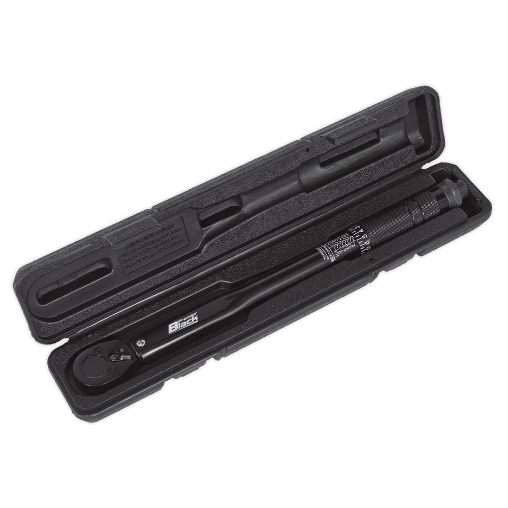 Sealey Micrometer Torque Wrench 3/8"Sq Drive Calibrated Black Series Model No-AK623B