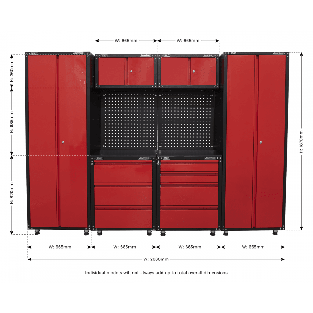 Sealey Modular Storage System 665mm American Pro Model No-APMS80COMBO2