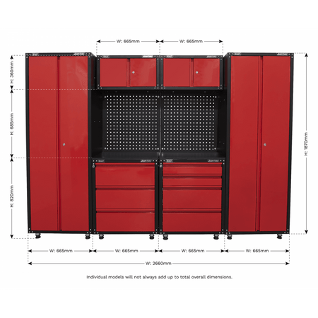 Sealey Modular Storage System 665mm American Pro Model No-APMS80COMBO2