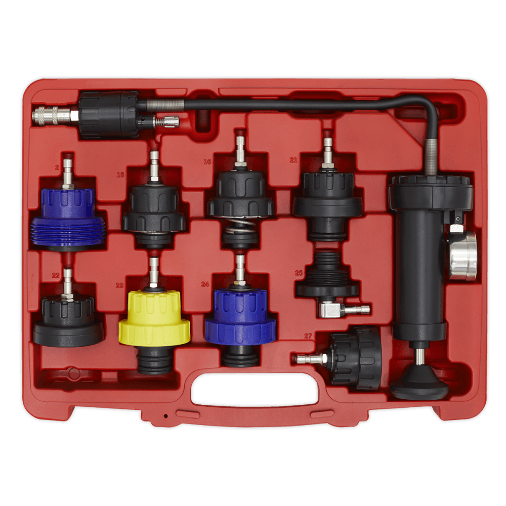 Sealey Cooling System Pressure Test Kit 10pc Model No-VS0013