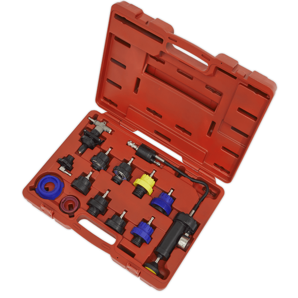 Sealey Cooling System Pressure Test Kit 13pc Model No-VS0014