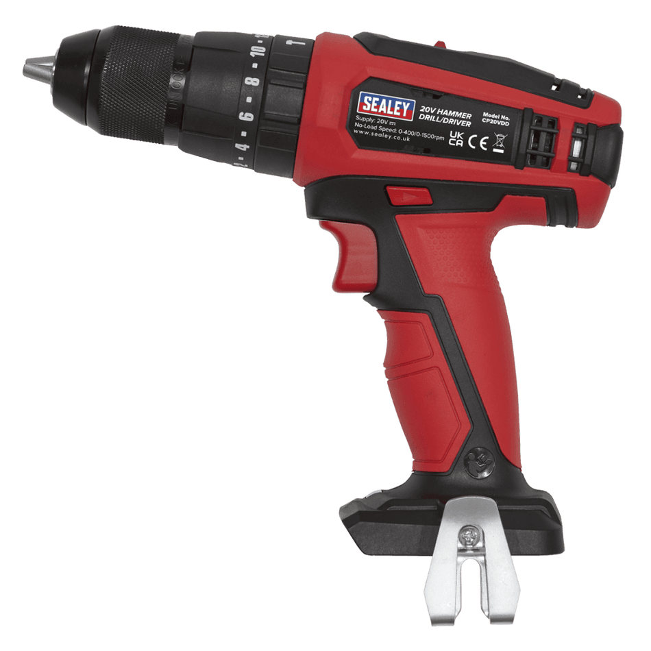 Sealey Hammer Drill/Driver 20V 13mm - Body Only Model No-CP20VDD