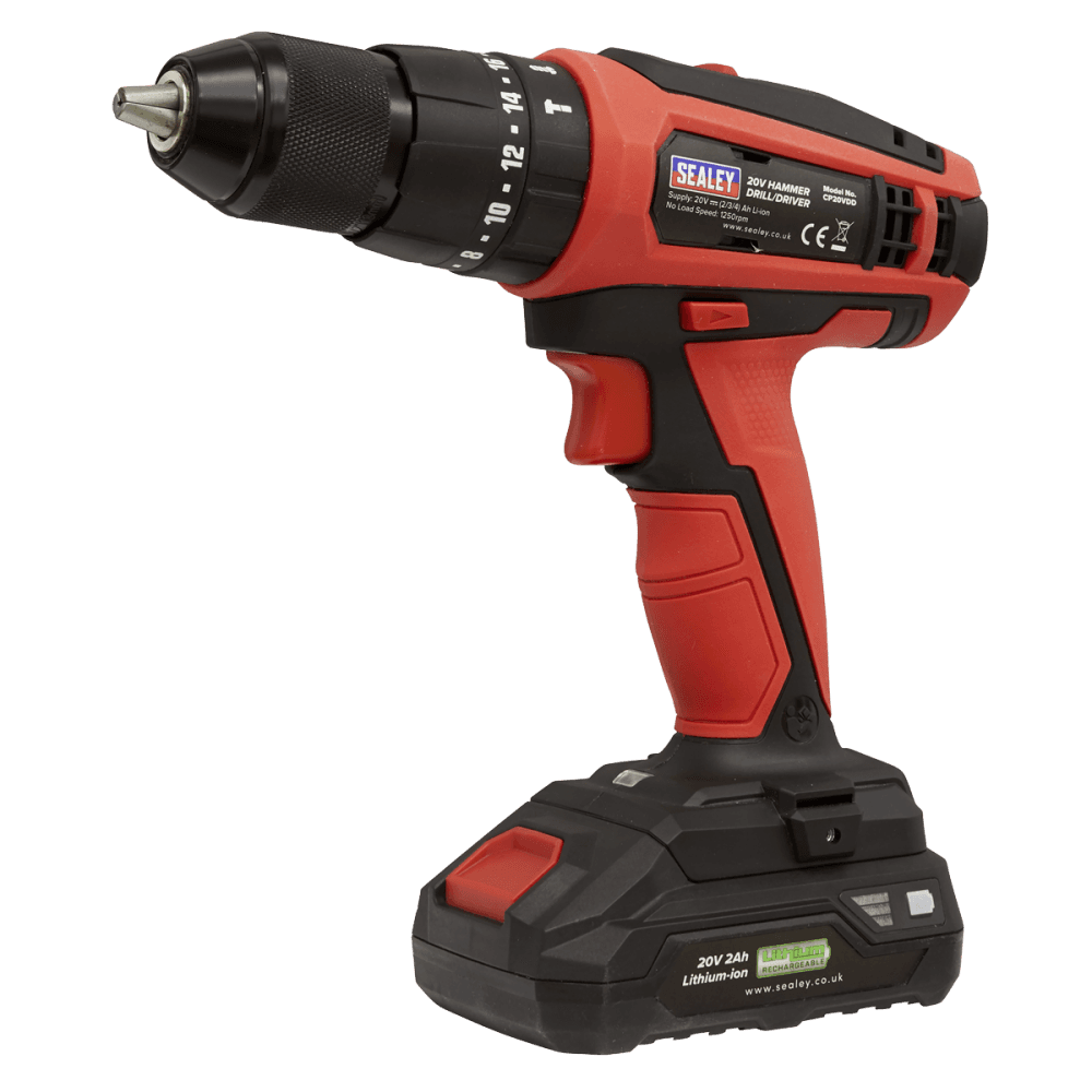 Sealey Hammer Drill/Driver 20V 13mm - Body Only Model No-CP20VDD