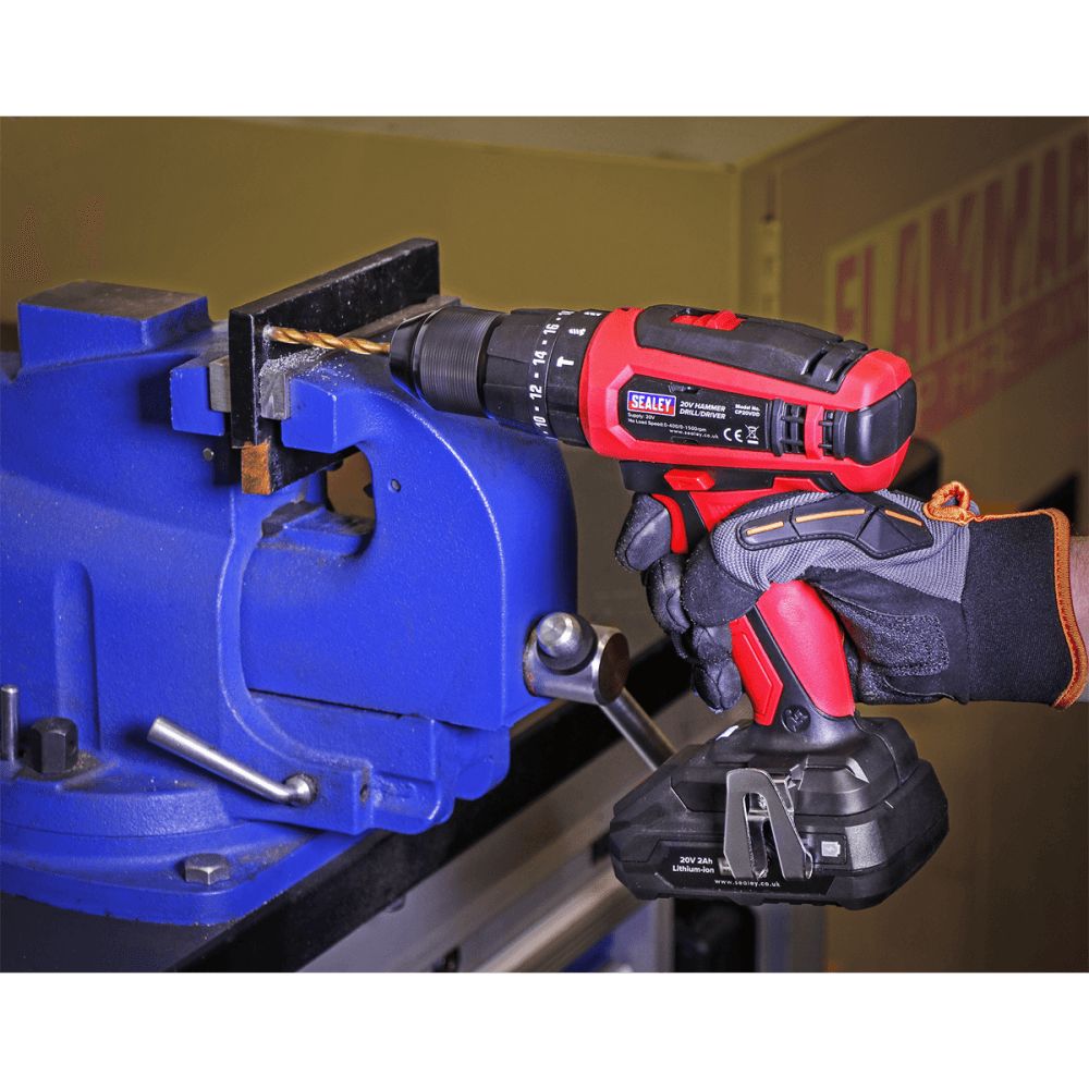 Sealey Hammer Drill/Driver 20V 13mm - Body Only Model No-CP20VDD