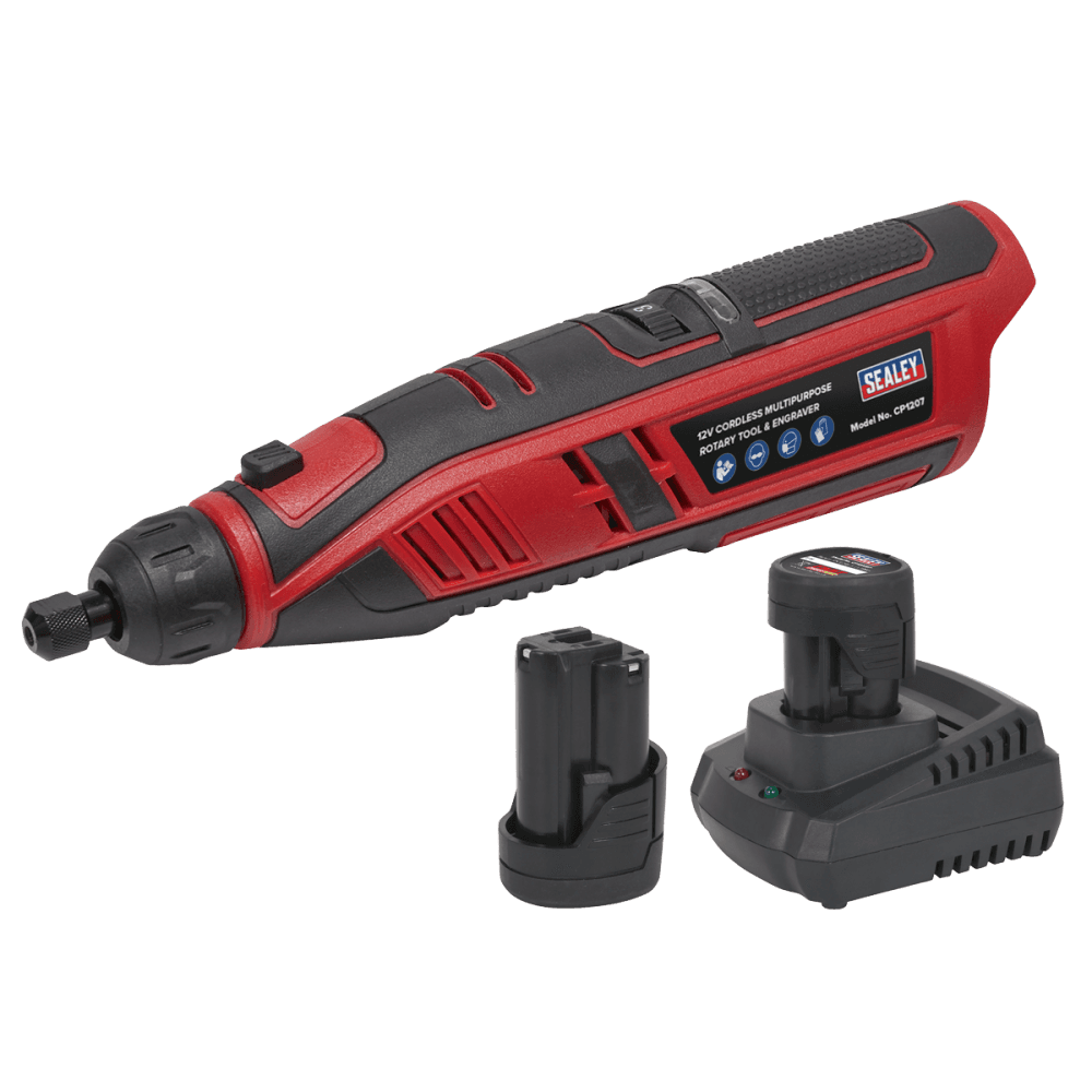 Sealey Cordless Rotary Tool & Engraver Kit 49pc 12V Model No-CP1207KIT
