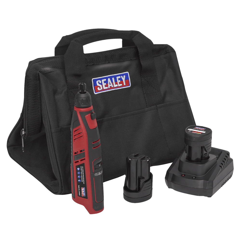 Sealey Cordless Rotary Tool & Engraver Kit 49pc 12V Model No-CP1207KIT