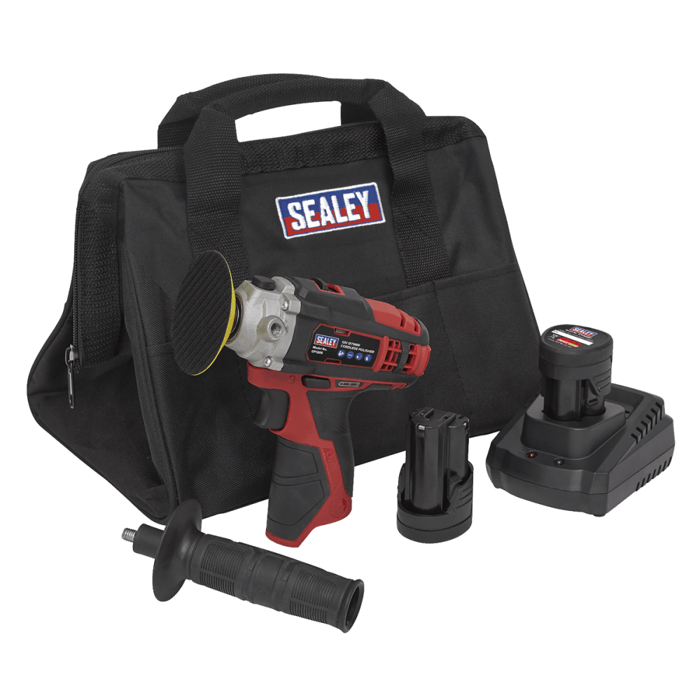 Sealey Cordless Polisher Kit 71mm 12V - 2 Batteries Model No-CP1205KIT