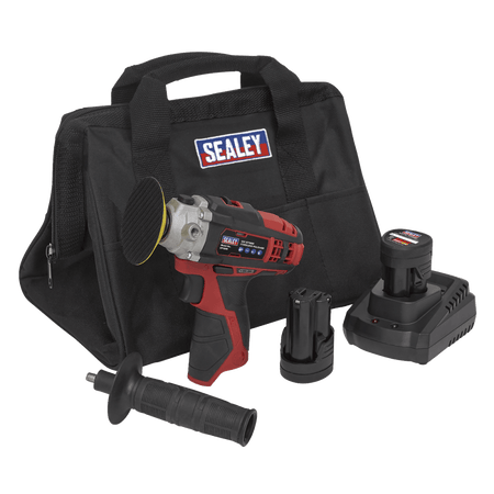 Sealey Cordless Polisher Kit 71mm 12V - 2 Batteries Model No-CP1205KIT