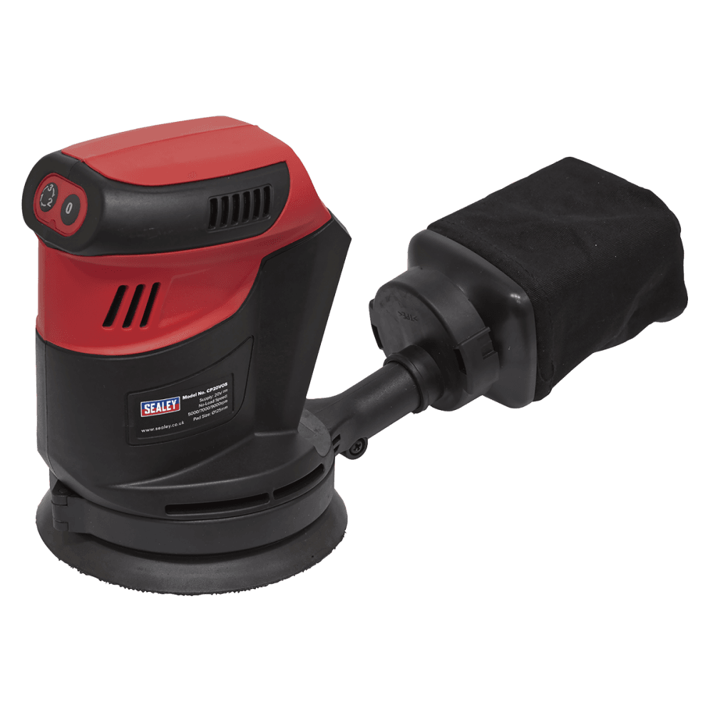 Sealey SV20 Series 125mm Cordless Orbital Palm Sander 20V - Body Only Model No-CP20VOS