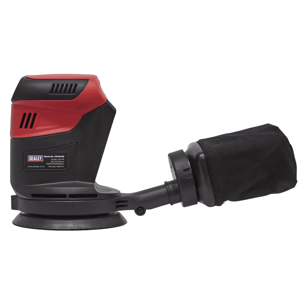 Sealey SV20 Series 125mm Cordless Orbital Palm Sander 20V - Body Only Model No-CP20VOS