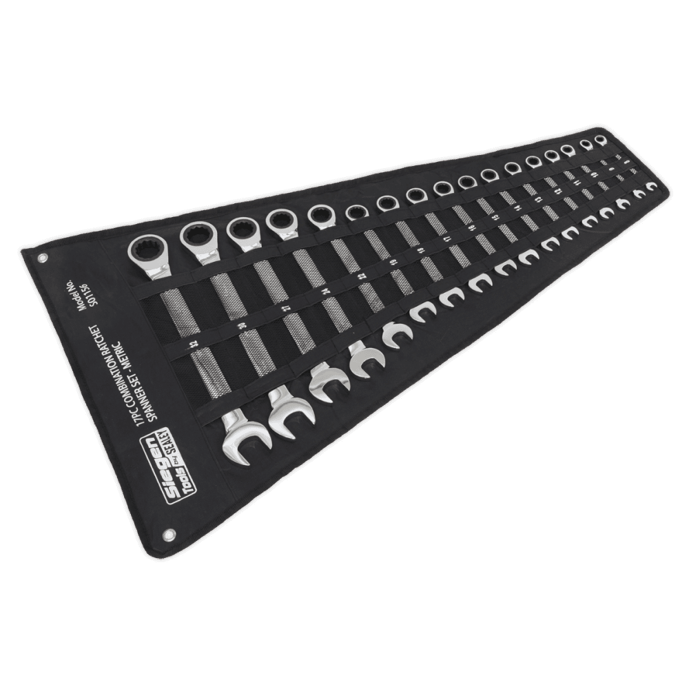 Sealey Combination Ratchet Spanner Set 17pc Metric Model No-S01156