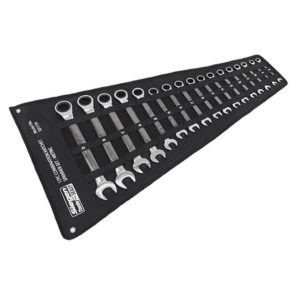 Sealey Combination Ratchet Spanner Set 17pc Metric Model No-S01156