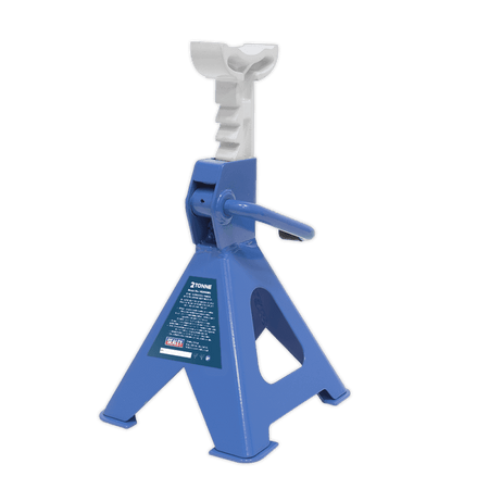 Sealey Axle Stands (Pair) 2tonne Capacity per Stand Ratchet Type - Blue Model No-VS2002BL