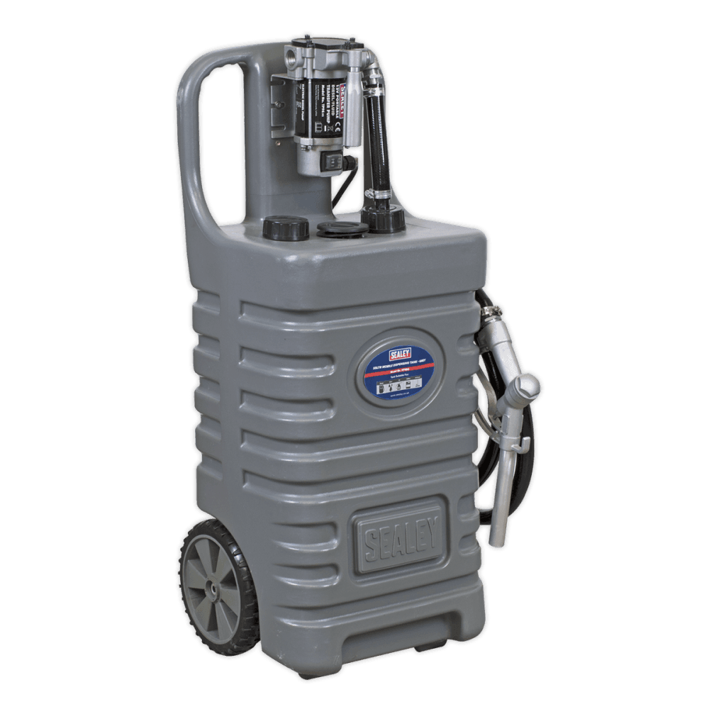 Sealey 55ltr Mobile Dispensing Tank with Diesel Pump - Grey Model No-DT55GCOMBO1