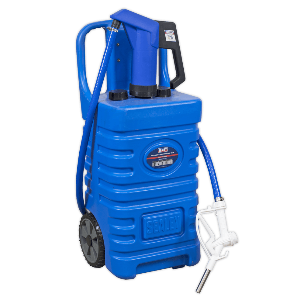 Sealey 55ltr Mobile Dispensing Tank with AdBlue, Pump - Blue Model No-DT55BCOMBO1