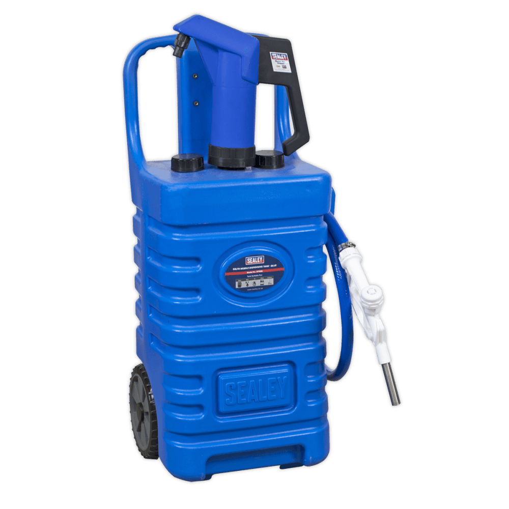 Sealey 55ltr Mobile Dispensing Tank with AdBlue, Pump - Blue Model No-DT55BCOMBO1