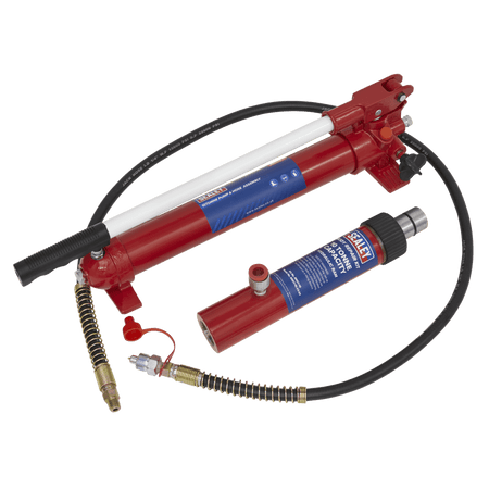Sealey Push Ram with Pump & Hose Assembly - 10tonne Model No.-RE97.10-COMBO
