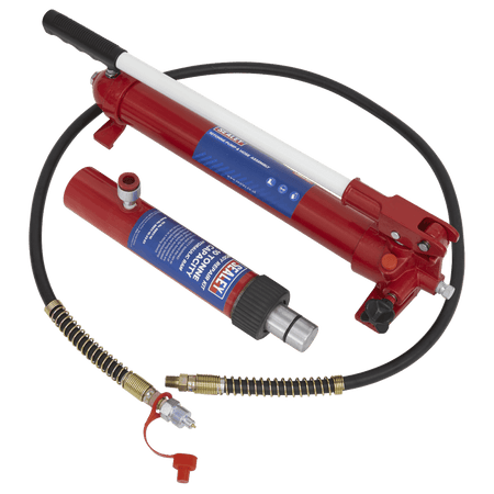 Sealey Push Ram with Pump & Hose Assembly - 10tonne Model No.-RE97.10-COMBO