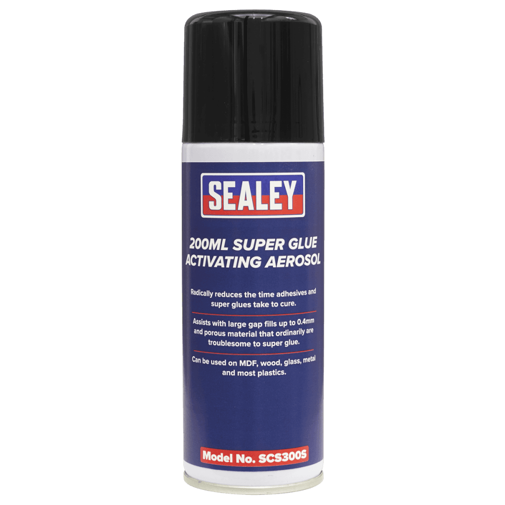 Sealey Super Glue Activating Aerosol 200ml Model No.-SCS300S