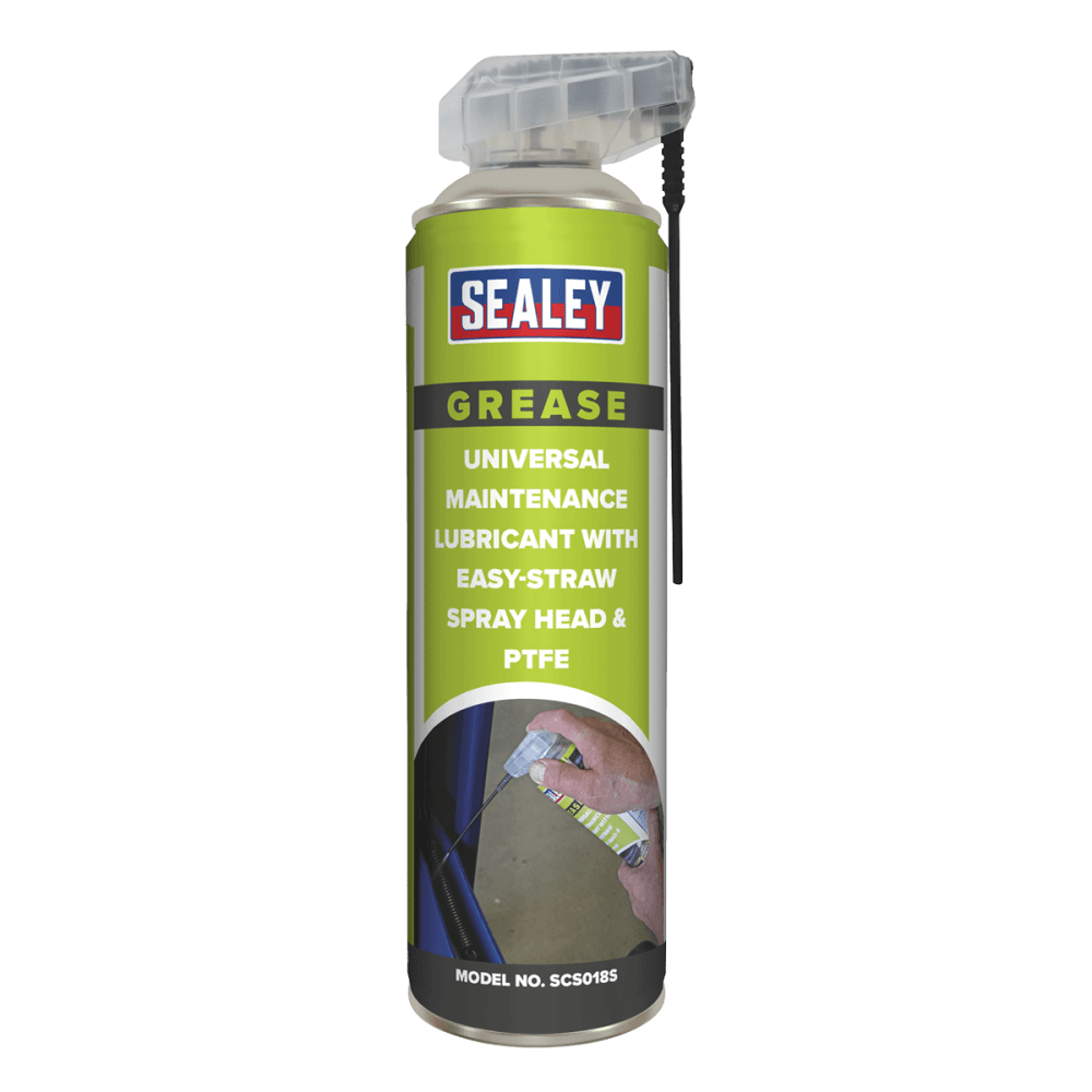 Sealey Universal Maintenance Lubricant with Easy-Straw Spray Head & PTFE 500ml Model No.-SCS018S