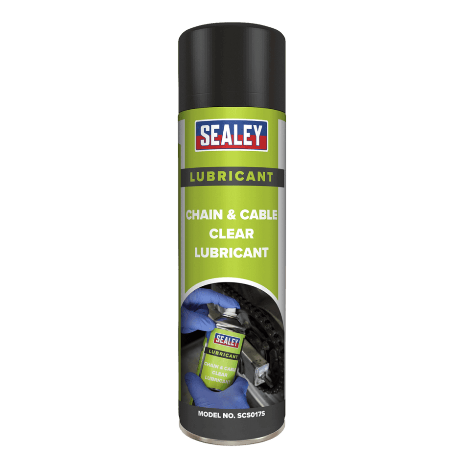 Sealey Chain & Cable Clear Lubricant 500ml Model No.-SCS017S