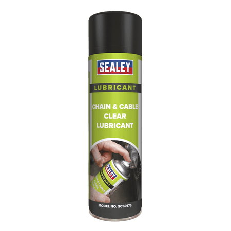 Sealey Chain & Cable Clear Lubricant 500ml Model No.-SCS017S
