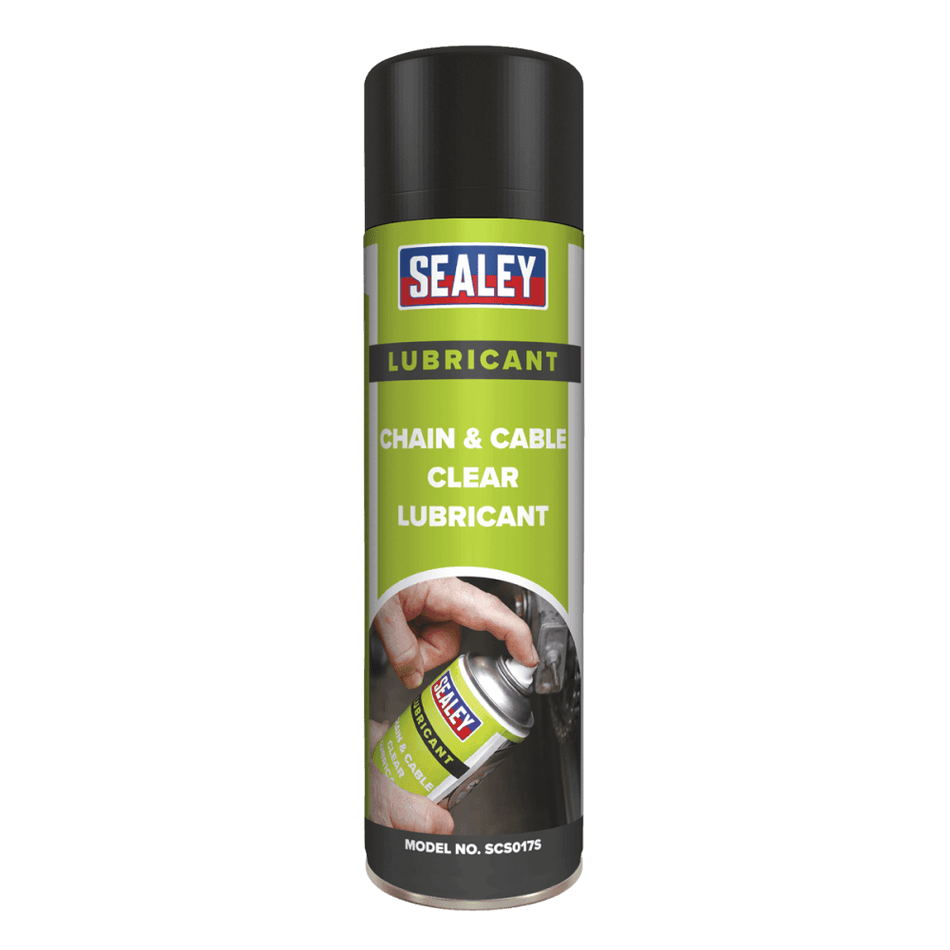 Sealey Chain & Cable Clear Lubricant 500ml Model No.-SCS017S