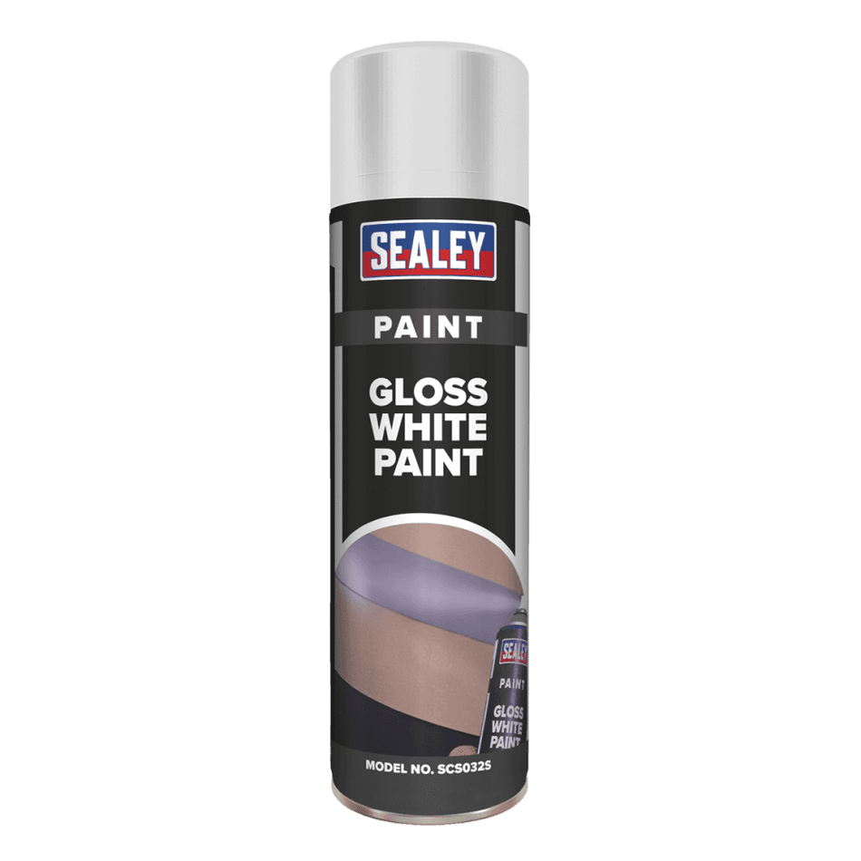 Sealey White Gloss Paint 500ml Model No.-SCS032S