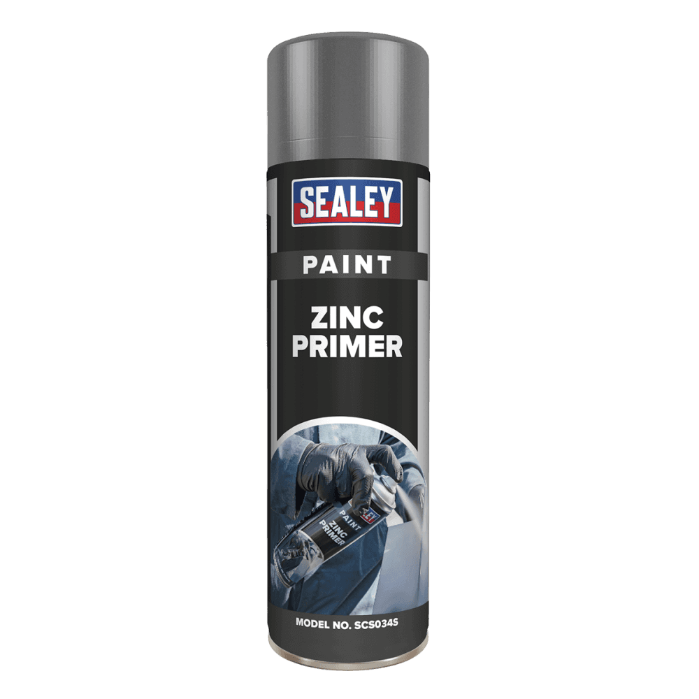 Sealey Grey Zinc Primer Paint 500ml Model No.-SCS034S